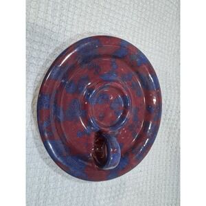 Mauve Blue Vintage Bybee Pottery Candle Holder